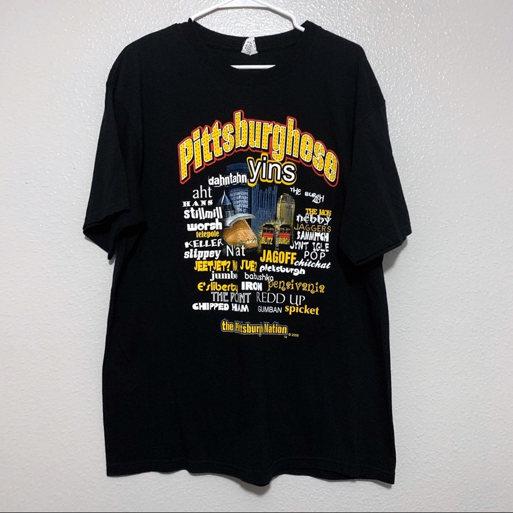 Anvil Black Pittsburghese Pittsburgh T-shirt